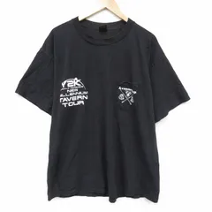 XL/古着 半袖 ビンテージ Tシャツ メンズ 90年代 90s Y2K 大きいサイズ コットン クルーネック USA製 黒 26mar24