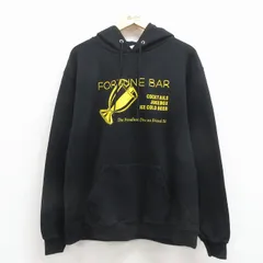 L/古着 チャンピオン champion 長袖 スウェット パーカー メンズ バー 黒 26mar24