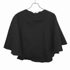 PRADA プラダ ポンチョ サイズ42 ケープ 外套 ウール ブラック 【中古】のサムネイル