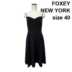 美品 フォクシーニューヨーク FOXEY ワンピース ドレス 40 M 黒 - メルカリ