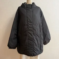 KN3571＊4L 大きいサイズ ブラック ダウンジャケット アウター コート ノンステッチミドルタケのサムネイル
