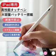 タッチペン iPad 超高感度 ペンシル スタイラスペン 極細 Type-C充電 A16 第11世代 9876 第10世代 iPad Air Pro 12.9 11インチ 13インチ iPad mini7 Air5 Air4 mini6 磁気吸着