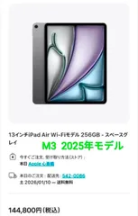 【極美品】13インチ iPad Air M3 Wi-Fi 256GB スペースグレイ 2025年モデル
