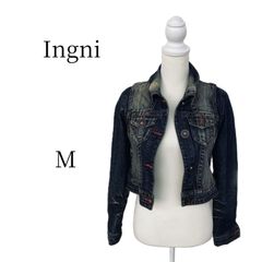 INGNIライトブルーデニムジャケットショート丈Y2k平成ギャルGジャン00s 