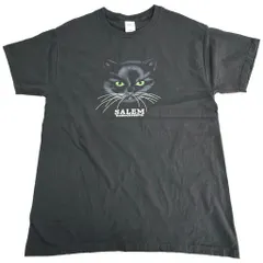 00年代 アニマルプリント ネコ 半袖Ｔシャツ ブラック(メンズ M)中古 古着 X9188