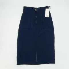 N.Natural Beauty Basic  ナチュラルビューティベーシック　フロントファスナーカルゼスカート　ネイビー　Ｍサイズ　□□☆のサムネイル