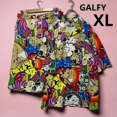 GALFY ガルフィー セットアップ XL 大型犬 半袖シャツ ショートパンツ 総柄 ビッグロゴ 派手柄 カラフル ストリート メンズ ユニセックス オーバーサイズ ゆったり ハーフパンツ ドッグデザイン 個性派 スケーター ヒップホップ 旅行 海 フェスのサムネイル