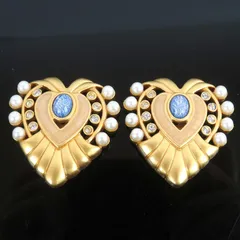 Avon エイボン エリザベス・テイラー・ファッション・ジュエリー・コレクション ハート・オブ・ハリウッド クリップイヤリング ゴールドカラー ヴィンテージ rk10439