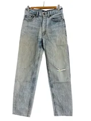  LEVI'S リーバイス　ストレート　ジーンズ　デニム　ダメージ　ブルー　レディース　サイズw30 M相当【ZY7】