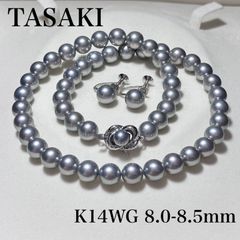 極美品✨TASAKI あこや真珠 8.5mm パール ネックレス イヤリング 