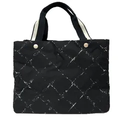 シャネル CHANEL トラベルライン トートバッグMM ブラック 黒 旧トラベルライン aq12833