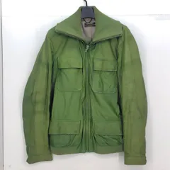05w18557 ディーゼルブラックゴールド DIESEL BLACK GOLD  レザージャケット  グリーン M  メンズ  アウター  羊革  【中古品】