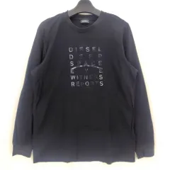 05w19642 ディーゼル DIESEL  長袖Ｔシャツ  ブラック S  中国製 メンズ  コットン  【中古品】