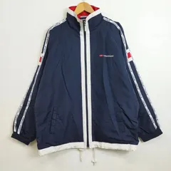 90’s REEBOK リーボック トラックジャケット ジャージ 刺繍ロゴ ネイビー メンズ サイズ L D376