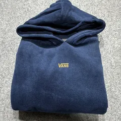 【中古】VANS ヴァンズ フリース パーカー 薔薇刺繍 ネイビー XS