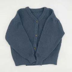 Classical ELF　クラシカルエルフ　２WAYケーブル編み圧縮ニットカーディガン　ブルーグレー　Sサイズ　〇◇