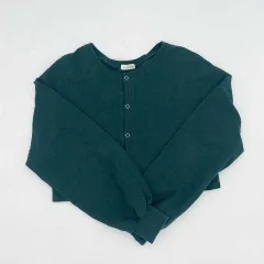 apre's jour mignon　アプレジュールミニョン　ショート丈カーディガン　グリーン　フリーサイズ　〇□のサムネイル