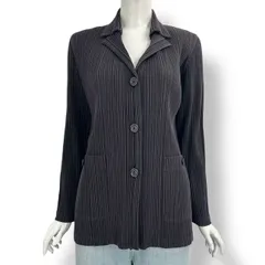 極美品 ISSEY MIYAKE イッセイミヤケ PLEATS PLEASE プリーツプリーズ ジャケット ブラック サイズ3のサムネイル