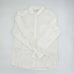 MUJI　無印良品　洗いざらしオックススタンドカラー長袖シャツ　白　XLサイズ　〇□