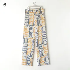 6 Roku LINE PANTS 総柄 パンツ オフホワイト