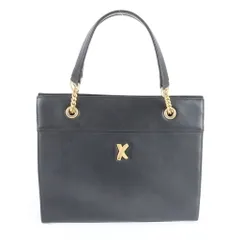 美品 パロマピカソ レザー トート バッグ 肩掛け ショルダー ハンド ブラック 黒 ゴールド 金具 レディース RBE DV19-2【中古】