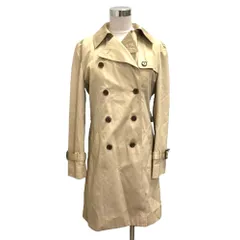 レミューファーム LES MUES Femme トレンチコート ライナー付 膝丈 無地 M ベージュ