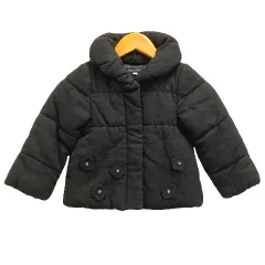 ベベ bebe ジャケット ジャンパー フラワー モチーフ ラメ 中綿 100 黒 ブラック 女の子