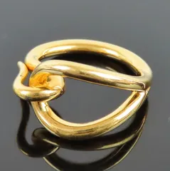 HERMES エルメス ジャンボ スカーフリング ゴールドカラー rk10446