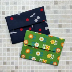 ポケットティッシュケース　2点セット⑫ 後ろポケットつき