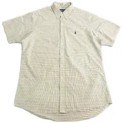 RALPH LAUREN ラルフローレン VINTAGE BUTTONDOWN 半袖シャツ チェック マルチカラー(メンズ M)中古 古着 X9202