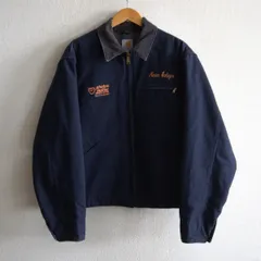 【雰囲気抜群】Carhartt【Detroit Jacket デトロイトジャケット】44 ダークネイビー ダック カーハート 古着 26040339