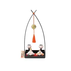 【新品】 雛人形 吊るし飾り 陶器製 京洛つるし雛 平飾り 親王飾り コンパクト ひな祭り 桃の節句 インテリア SA-283 0