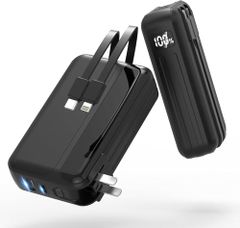 LUCKYDUO マグネット10000mAh 大容量 急速充電 ワイヤレス 折りたたみ