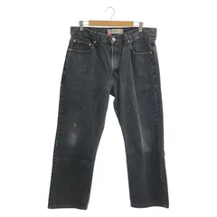 【中古】LEVI'S 505 ブラックデニムパンツ W34 リーバイス[17]