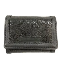 アルマーニエクスチェンジ A/X ARMANI EXCHANGE 財布 三つ折り財布 フェイクレザー ワンポイント ロゴ 黒 ブラック