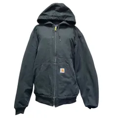 ◆carhartt ACTIVE JACKET カーハートアクティブジャケット パーカー ジップアップ スウェット J131-BLK M ブラック メンズ 中古品 Q5763NR