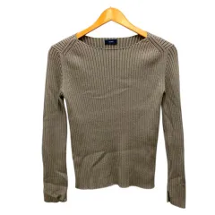 シップス SHIPS ニット セーター クルーネック ウール リブ 長袖 グレー