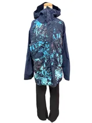 14028-068★BURTON バートン スノーボードウェア スキーウェア スノボ 上下セット M Lサイズ ブルー ブラック ネイビー★100