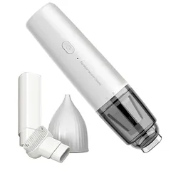 ARIAKE ハンディクリーナー コードレス 強力吸引力 多機能車用掃除機 吹き飛ぶ/吸い込む/空気入れ/空気抜き 二段階調整 ご家庭のホコリ取り (ホワイト) 1