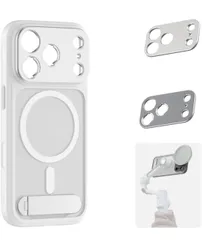 ★SmallRig FilMov スマホケースキット iPhone 17 Pro Max用 マグネット式スマートフォンケース 調整可能なキックスタンド付き レンズバックプレート付き MagSafe用 スマホジンバルスタビライザー対応 （ホワイト） 5552