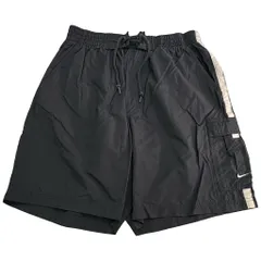 90年代 NIKE ナイキ ナイロンショートパンツ スポーツ ブラック(メンズ L)中古 古着 X9209