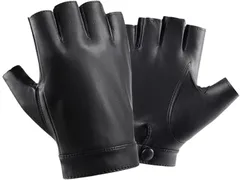 Aurenne 手袋 指なし PUレザー フィンガーレスグローブ レザーグローブ 指なし手袋 メンズ レディース ロック