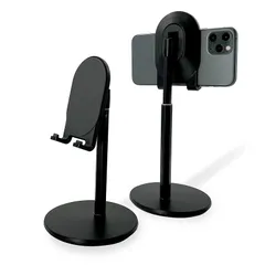 AZUSA スマホスタンド 卓上 おしゃれ かわいい スタンド ホルダー 高さ 角度 調整可能 For iPhone/Android/iPad/Kindle/Nintendo Switchなど (ブラック) 1