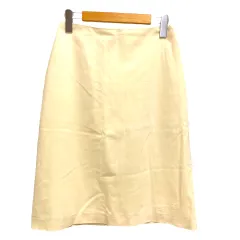 ヴァレンティノ ヴァレンチノ  VALENTINO ROMA スカート フレア ストレッチ ウール混 膝丈 無地 38/4 白 アイボリー