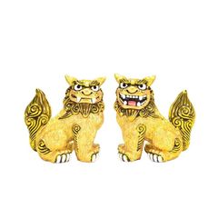 素焼き シーサー 2体セット 陶器 置物 阿吽 獅子 - メルカリ