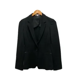 ナラカミーチェ NARA CAMICIE ジャケット スーツ シングル ストレッチ ビジネス 無地 S 黒 ブラックのサムネイル