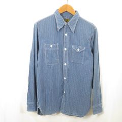 専用 デラックスウエア HV-01 長袖 ヒッコリー マチ付き ネルシャツ M