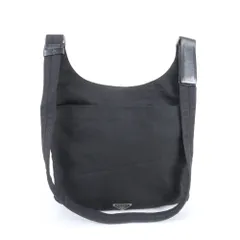 美品 プラダ テスート ナイロン トライアングルロゴ レザー ショルダーバッグ 斜め掛け 通勤 ブラック 黒 メンズ RBM DV20-9【中古】