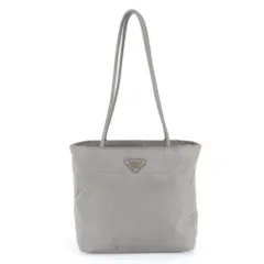 美品 プラダ テスート ナイロン トライアングルロゴ トート バッグ 肩掛け ショルダー ハンド グレー レディース RBM DV33-8【中古】