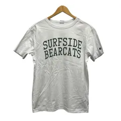 チャンピオン CHAMPION Tシャツ クルーネック コットン ロゴプリント 半袖 M 白ホワイト 緑 グリーン